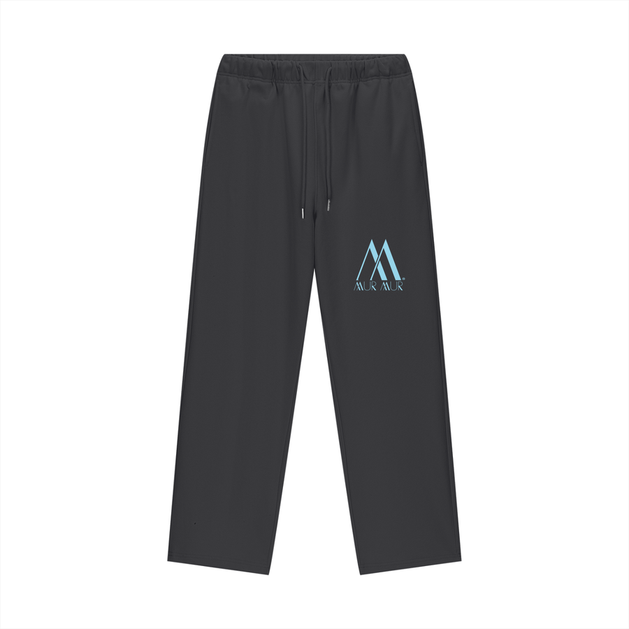 Mur Mur Essential Heavyweight Fleece Straight-Leg Pants (Blue Logo)