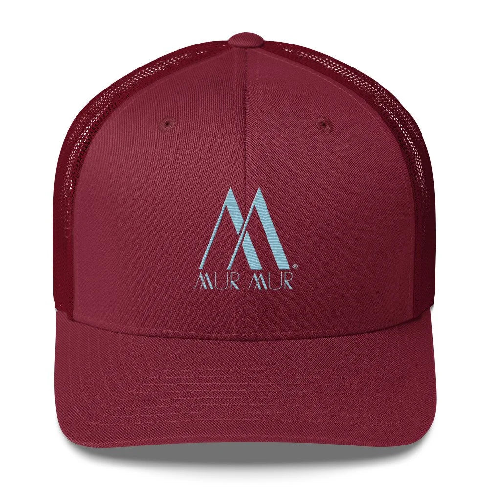 Mur Mur Embroidered Trucker Cap (Blue Thread) — Red