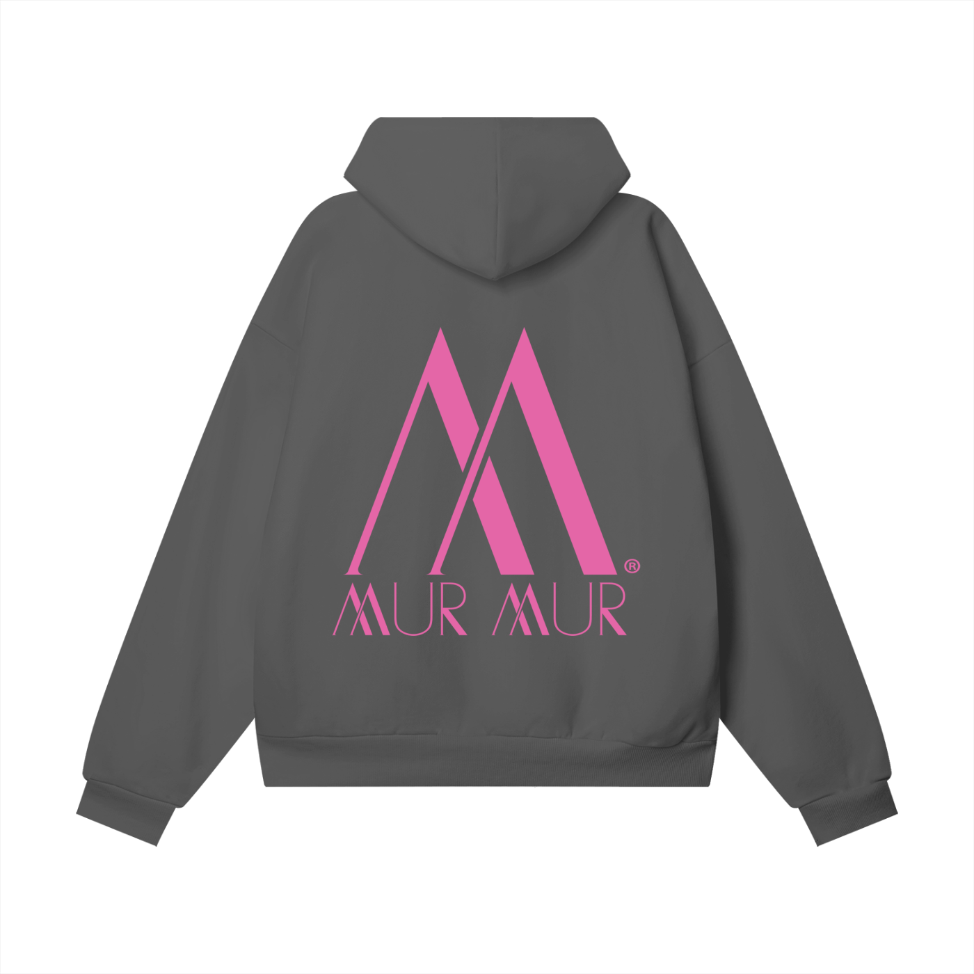 Mur Mur Essential Hidden-Pocket Heavyweight Hoodie (Pink Logo)
