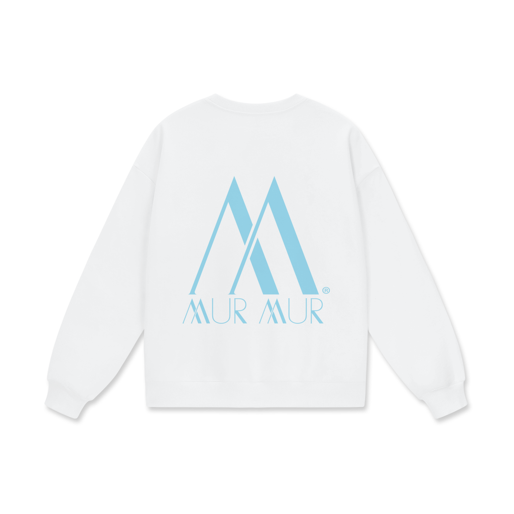 Mur Mur Essential Heavyweight Drop-Shoulder Sweatshirt (Blue Logo)