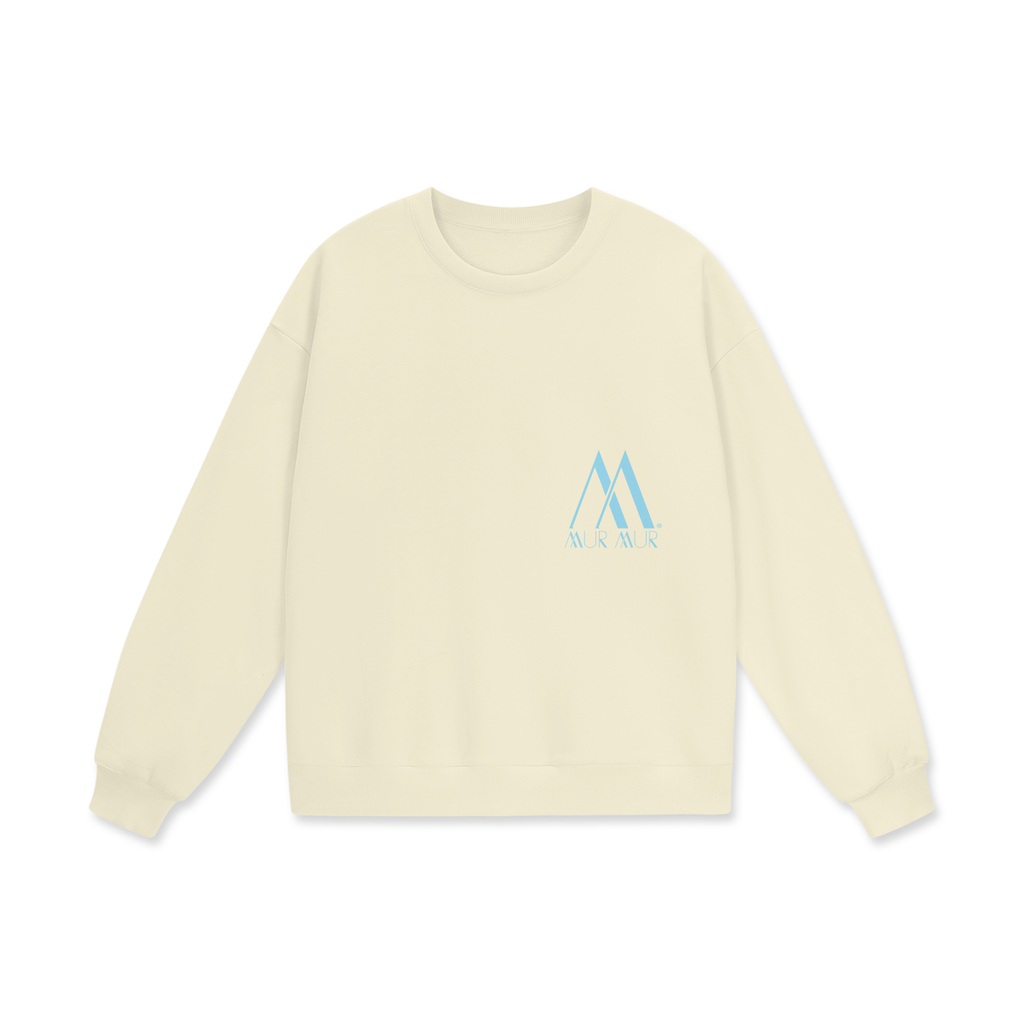 Mur Mur Essential Heavyweight Drop Shoulder Sweatshirt (Blue Logo)