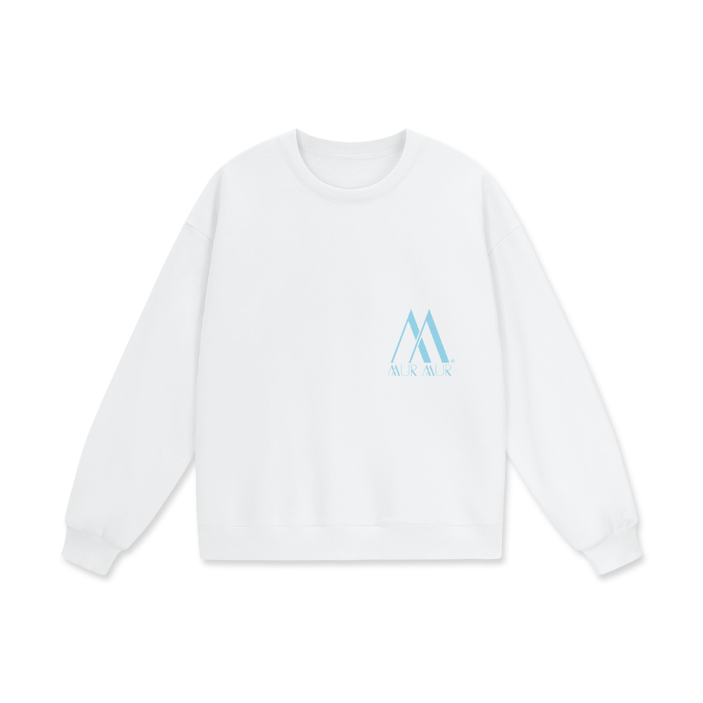 Mur Mur Essential Heavyweight Drop Shoulder Sweatshirt (Blue Logo)