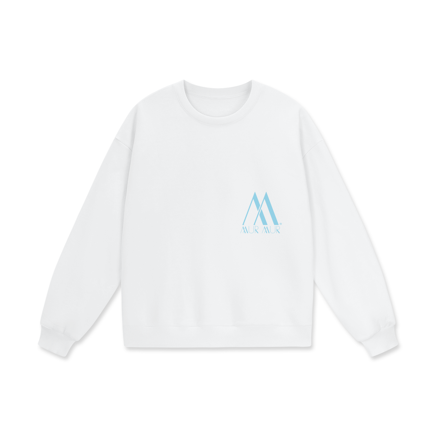 Mur Mur Essential Heavyweight Drop Shoulder Sweatshirt (Blue Logo)