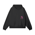 Mur Mur Essential Hidden-Pocket Heavyweight Hoodie (Pink Logo)