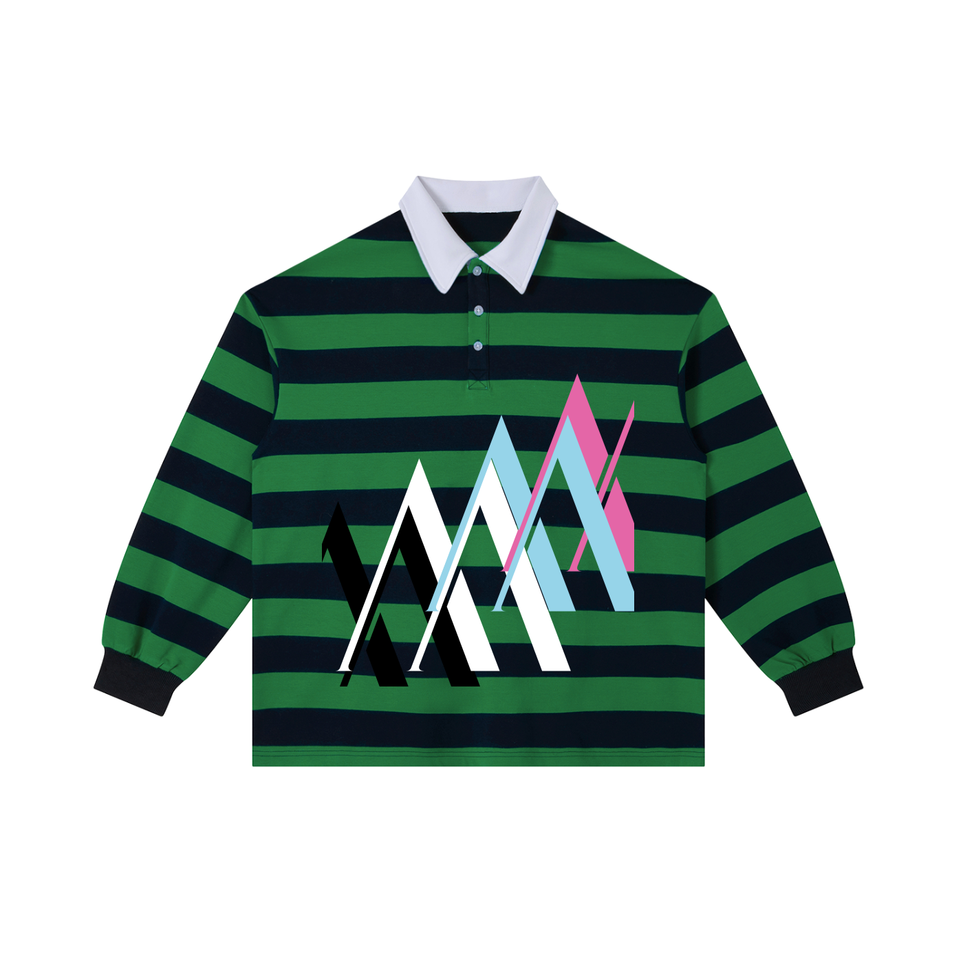 Mur Mur Color-Block Striped Rugby Shirt