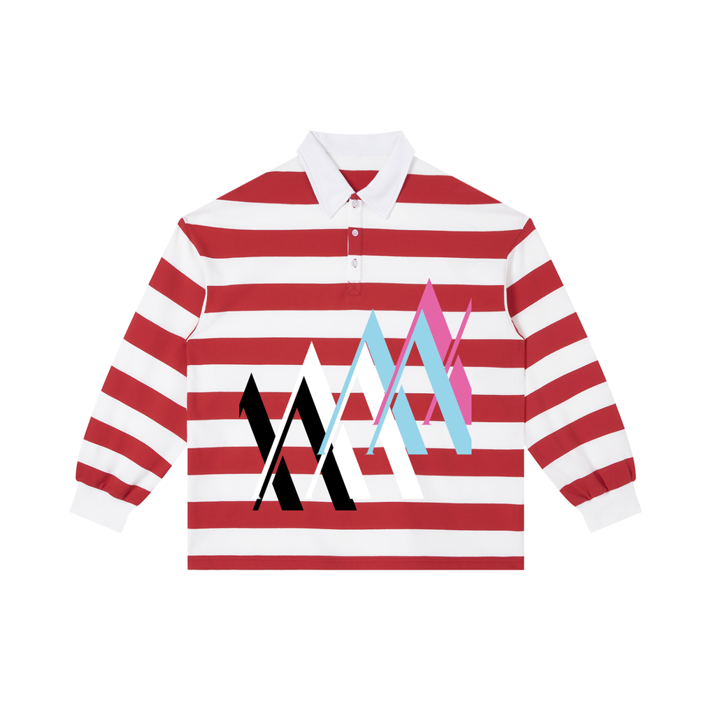 Mur Mur Color-Block Striped Rugby Shirt
