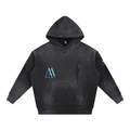 Mur Mur Vintage-Washed Frayed Fleece Hoodie
