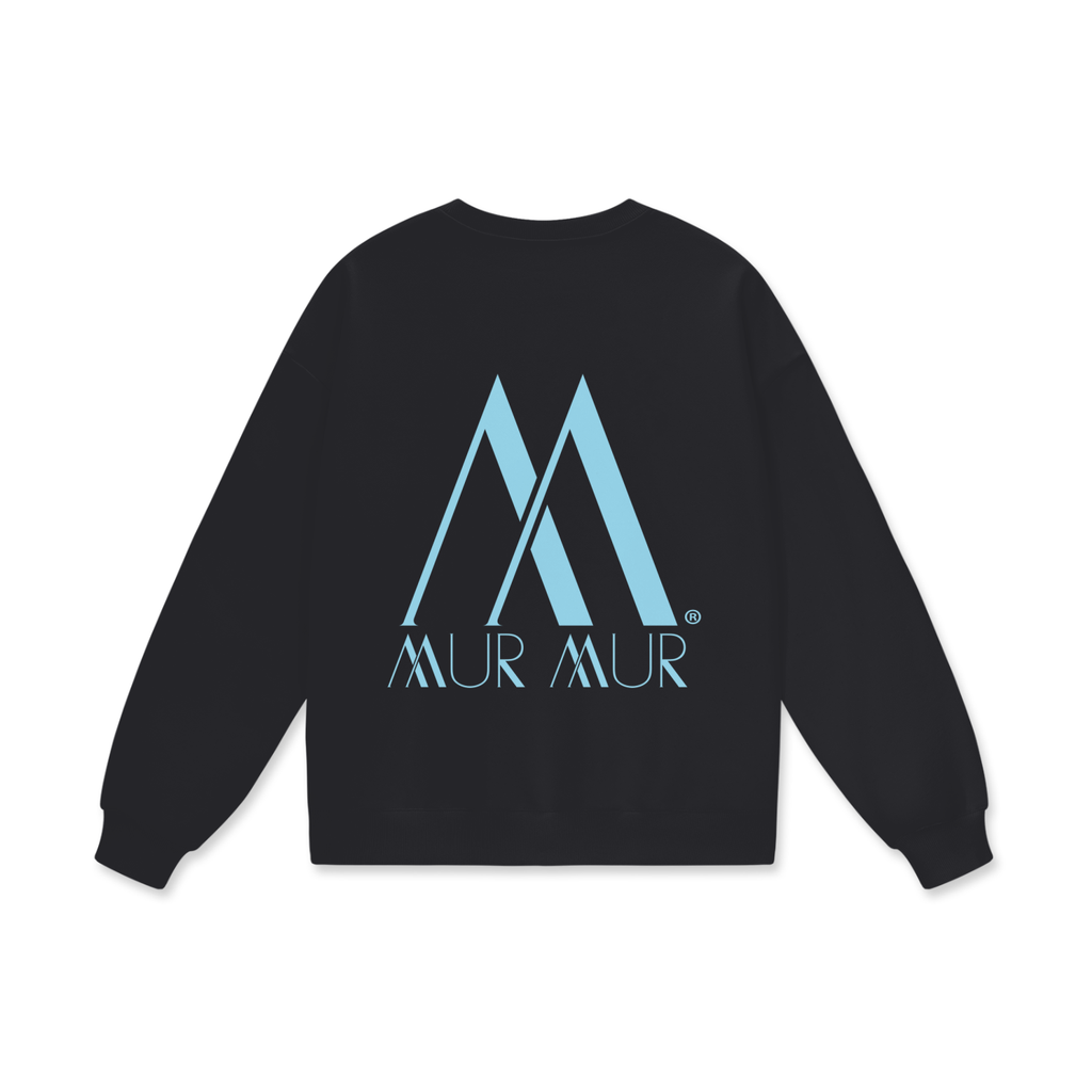 Mur Mur Essential Heavyweight Drop-Shoulder Sweatshirt (Blue Logo)
