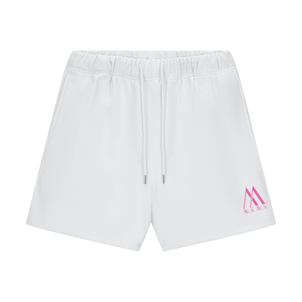 Mur Mur Essential Heavyweight Fleece Shorts (Pink Logo)