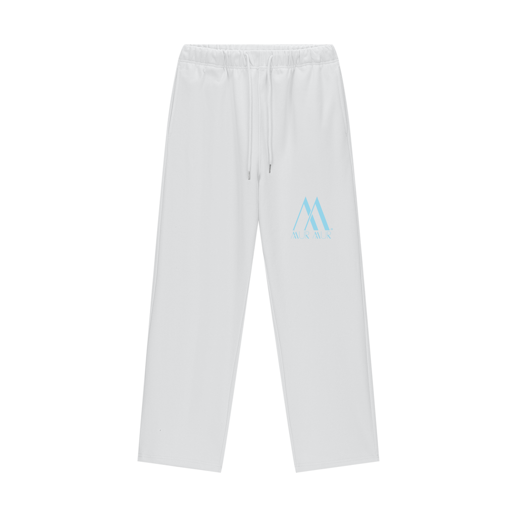 Mur Mur Essential Heavyweight Fleece Straight-Leg Pants (Blue Logo)