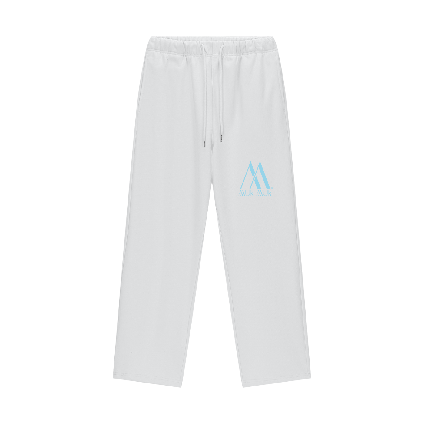Mur Mur Essential Heavyweight Fleece Straight-Leg Pants (Blue Logo)