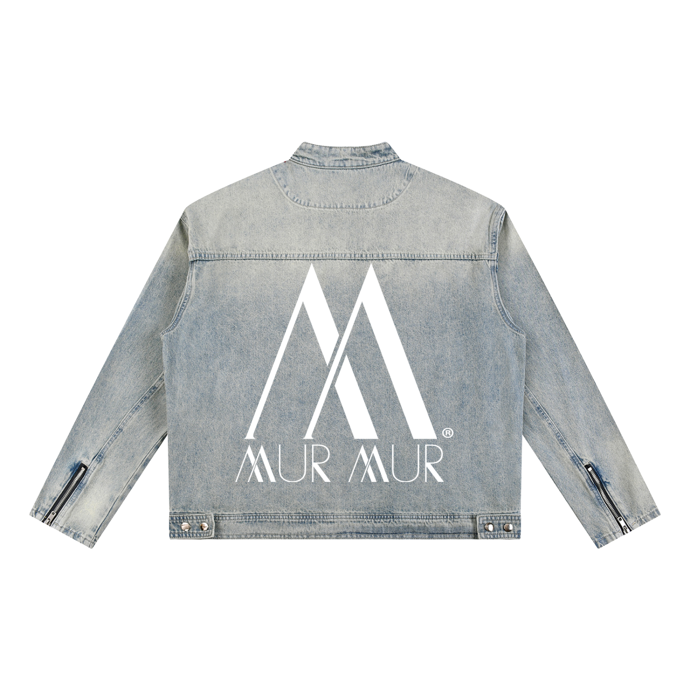 Mur Mur Vintage-Wash Zip Denim Jacket
