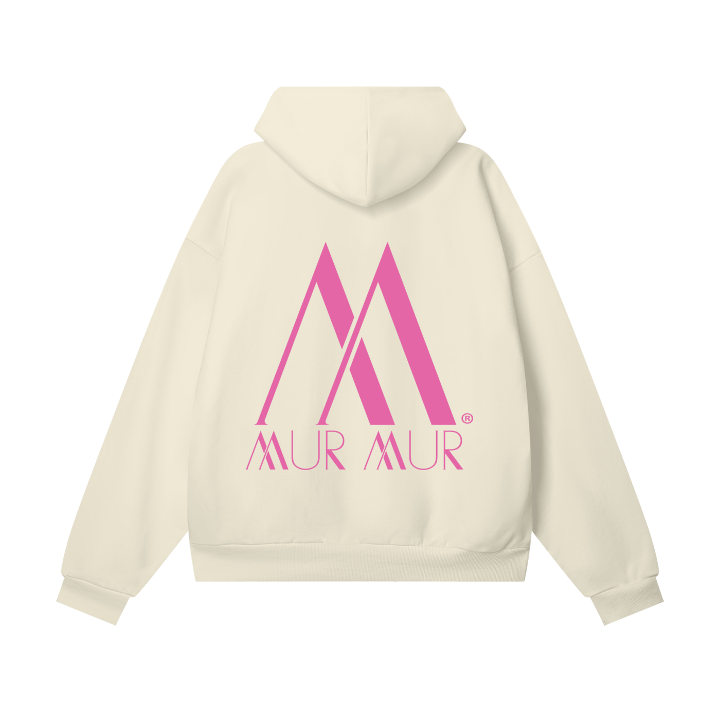 Mur Mur Essential Hidden-Pocket Heavyweight Hoodie (Pink Logo)