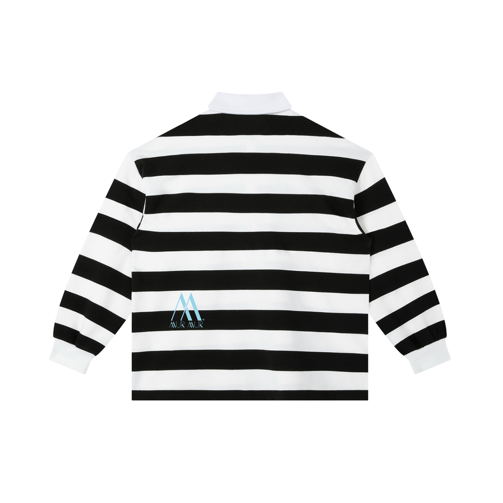 Mur Mur Color-Block Striped Rugby Shirt