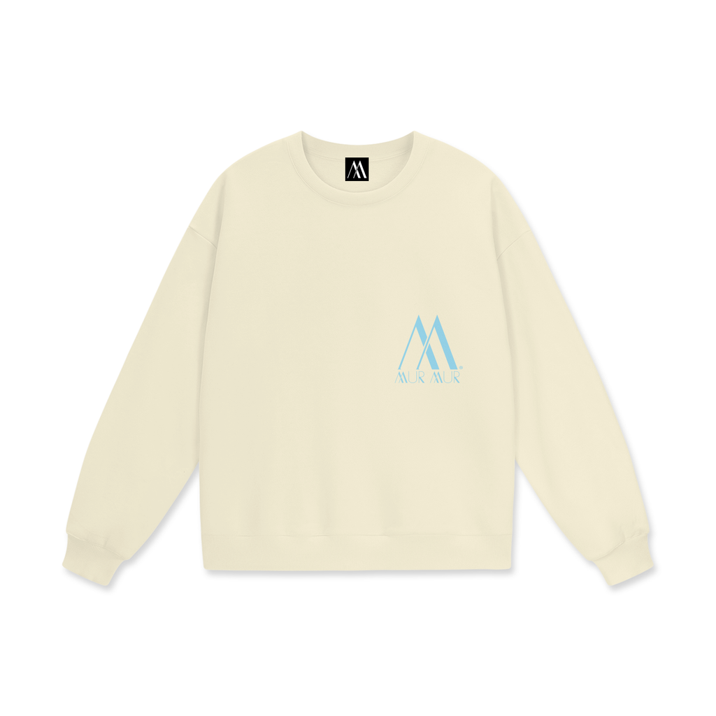 Mur Mur Essential Heavyweight Drop-Shoulder Sweatshirt (Blue Logo)