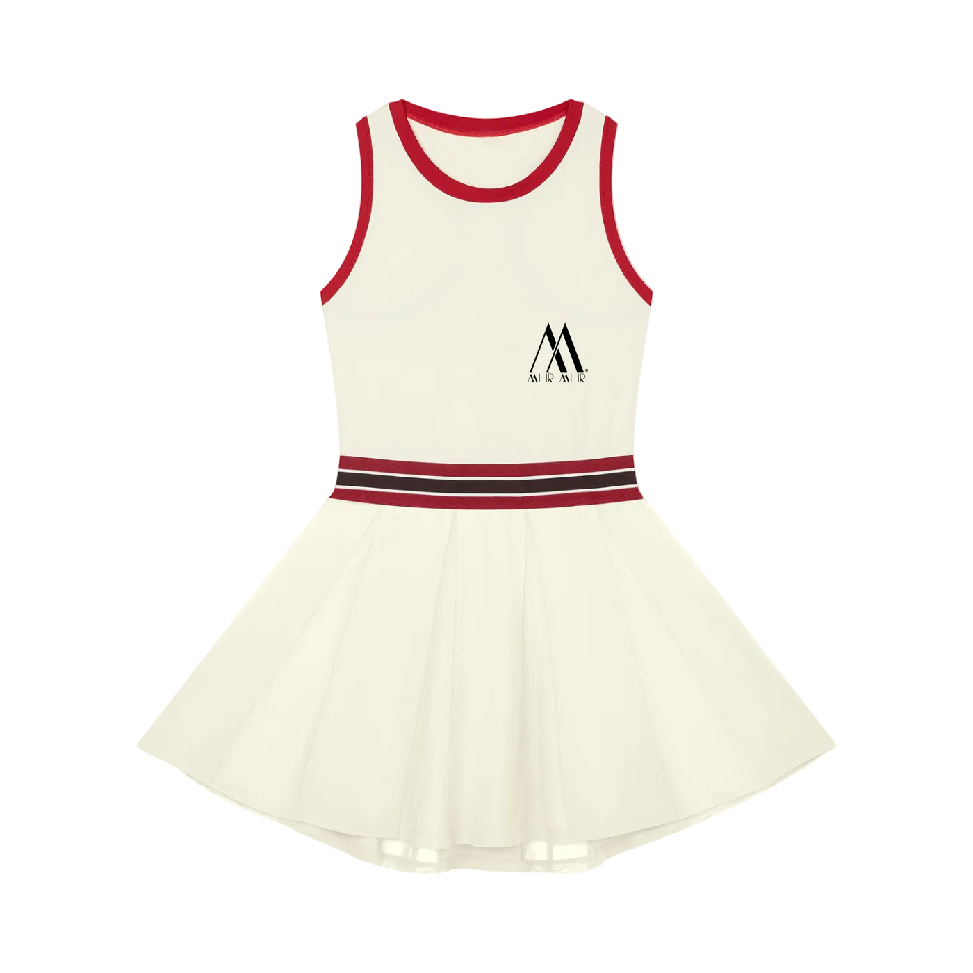 Mur Mur Color-Block A-Line Dress — Red