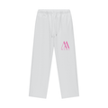 Mur Mur Essential Heavyweight Fleece Straight-Leg Pants (Pink Logo)