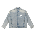 Mur Mur Vintage-Wash Zip Denim Jacket