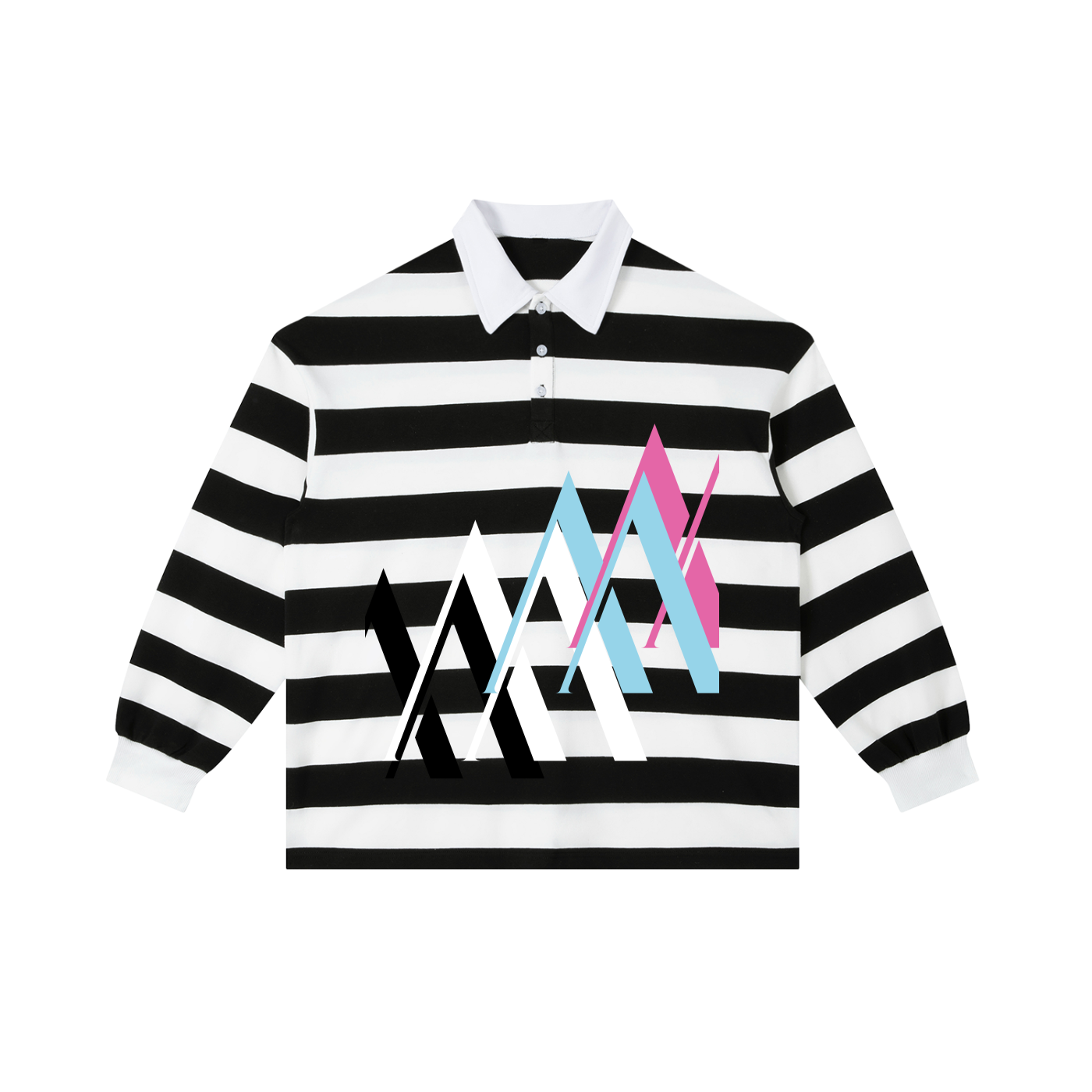 Mur Mur Color-Block Striped Rugby Shirt