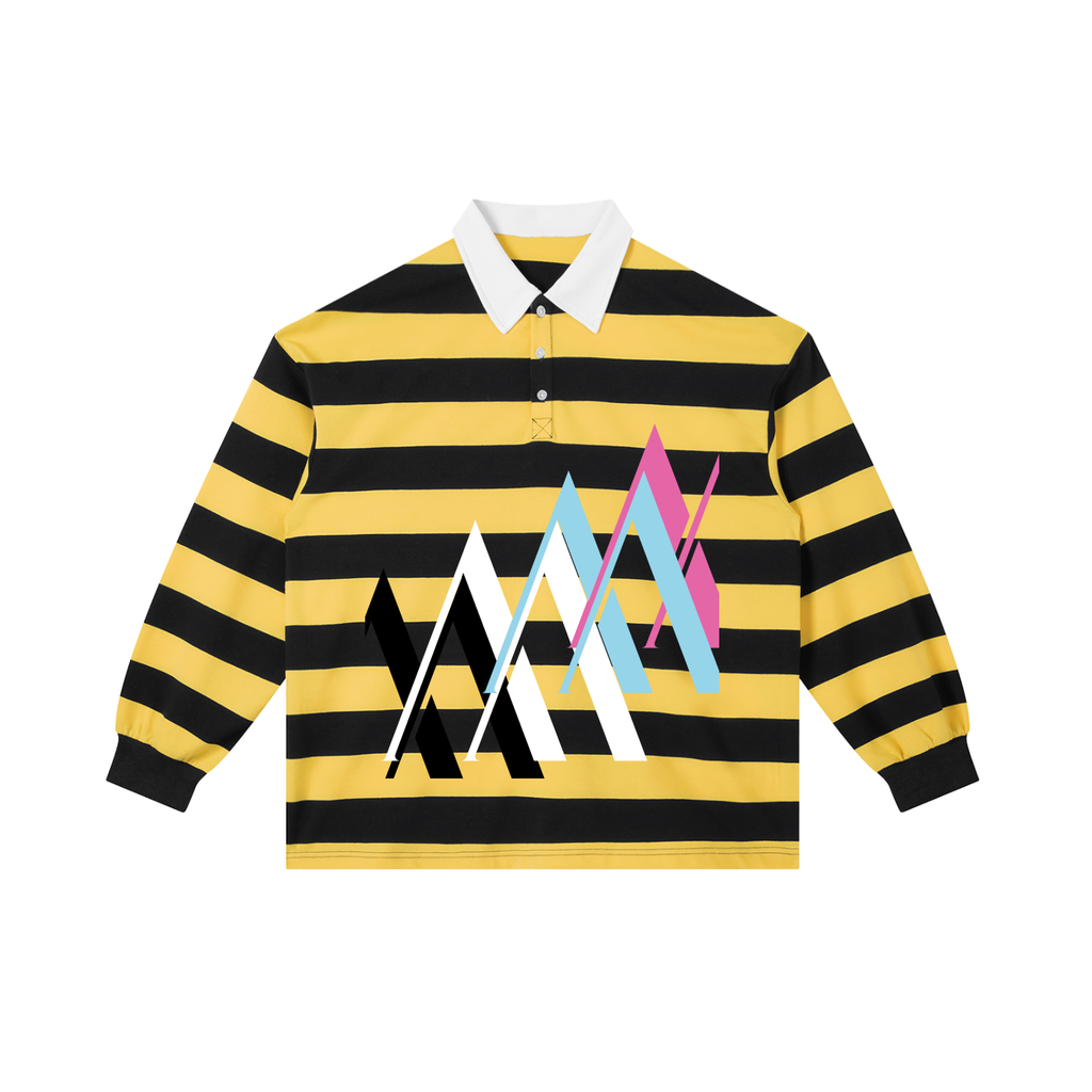 Mur Mur Color-Block Striped Rugby Shirt
