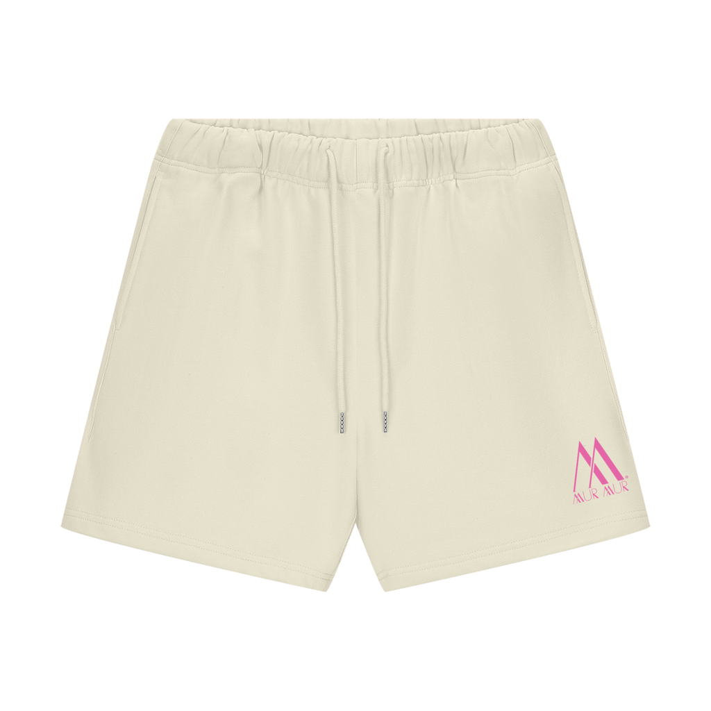 Mur Mur Essential Heavyweight Fleece Shorts (Pink Logo)