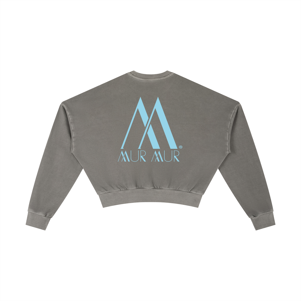 Mur Mur Vintage-Washed Cropped Sweatshirt