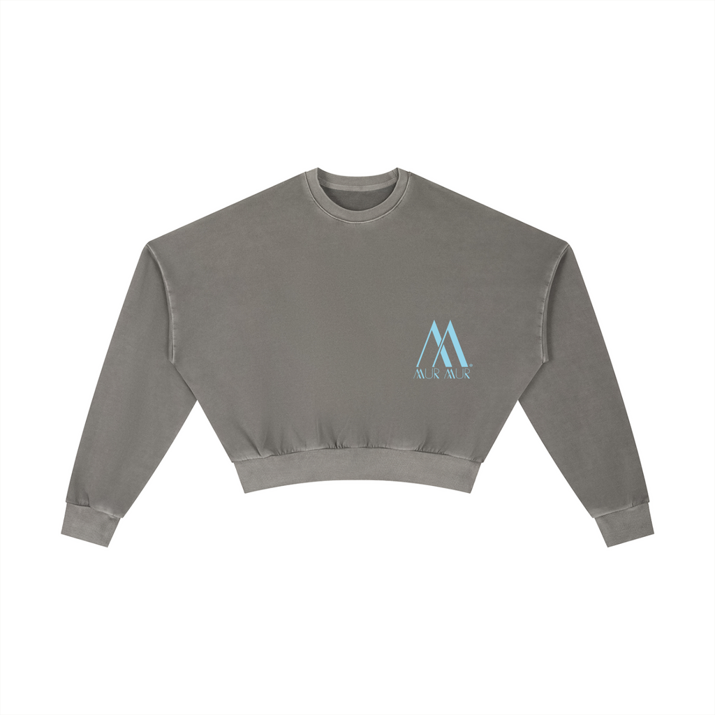 Mur Mur Vintage-Washed Cropped Sweatshirt