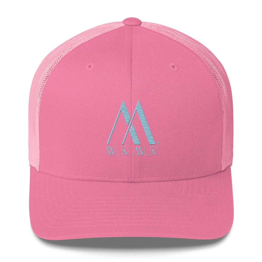 Mur Mur Embroidered Trucker Cap (Blue Thread) — Black