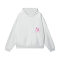 Mur Mur Essential Heavyweight Hoodie with Hidden Pocket   (Pink Logo)
