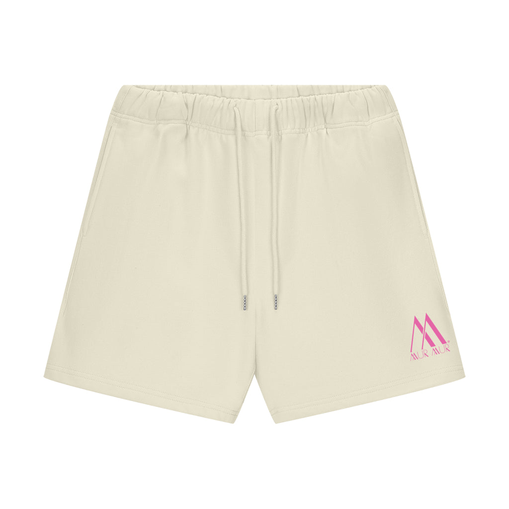 Mur Mur Essential Heavyweight Fleece Shorts (Pink Logo)