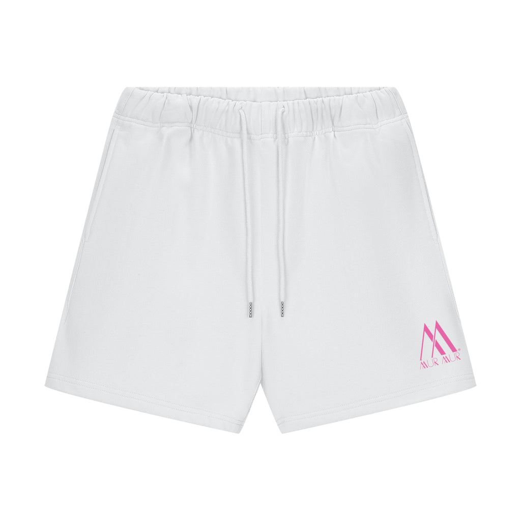 Mur Mur Essential Heavyweight Fleece Shorts (Pink Logo)