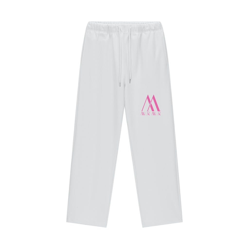 Mur Mur Essential Heavyweight Fleece Straight Leg Pants (Pink Logo)