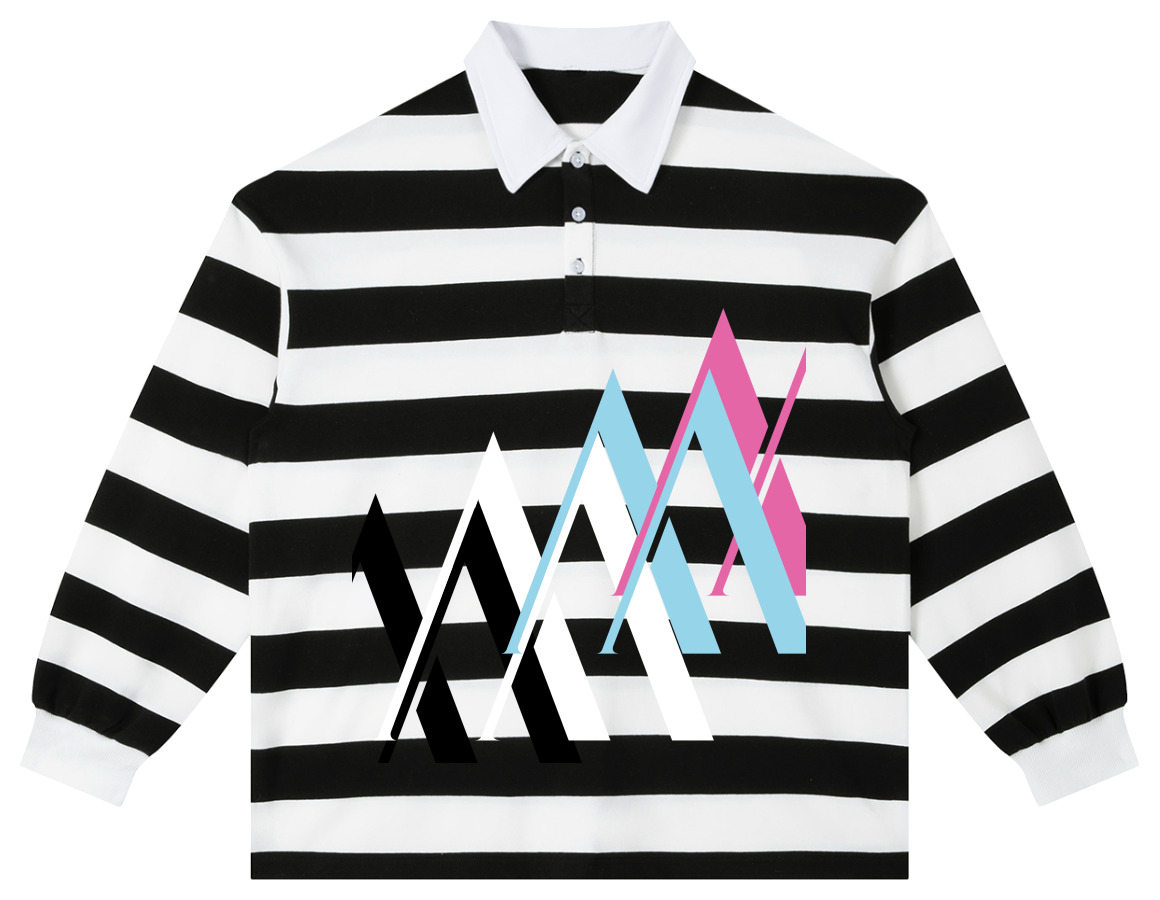 Mur Mur Color-Block Striped Rugby Shirt